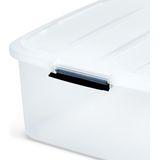 IRIS Topbox Opbergbox -30L - Kunststof - Transparant - Set van 3