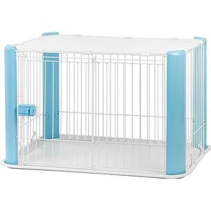 Iris Ohyama, Pen, Rups, Binnen, Schuifdeur met klink, Haken voor eenvoudige montage, Optimale ventilatie, Voor honden, CLS-960, Blauw