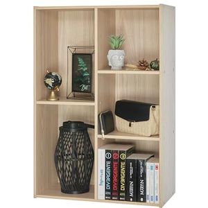 Iris Ohyama, Boekenkast, 5 vakken, boekenkast, scheidingswand, woonkamer, slaapkamer, kantoor - basic opbergplank CX-23C - lichtbruin