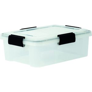 Opbergbox - Luchtdichte kunststof doos met deksel en sluitclips - 10l - BPA-vrij, at-S, helder