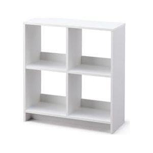 Iris Ohyama, Kubus boekenkast / Open houten plank / Kast met 4 planken , Eenvoudige montage, modulair, Kantoor, woonkamer, school - Wood Open Shelf - WOS-4 - Witte eik
