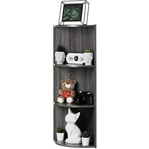 Iris Ohyama, Kast met planken/houten kast met planken / 3 niveaus hoekplank, Modulair, Design, kantoor, woonkamer, slaapkamer - Basic Storage Shelf - CX-3C - Grijs Eiken