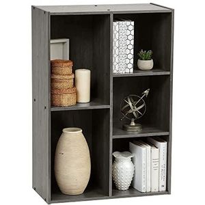 Houten plank / kubuskast / boekenkast / kast / open kast, Modulair, Design, kantoor, woonkamer, slaapkamer - Basic Storage Shelf - CX-23C - Grijs Eiken