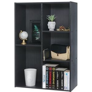 Houten plank / kubuskast / boekenkast / kast / open kast, Modulair, Design, kantoor, woonkamer, slaapkamer - Basic Storage Shelf - CX-23C - Zwart Eiken