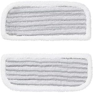 Woozoo, Set van 2 zachte doeken, Absorbeert vloeistoffen, Polyester/nylon, Handwasbaar, Voor Elektrische Mop IC-M01 - Soft Pad MC-S01 - Wit