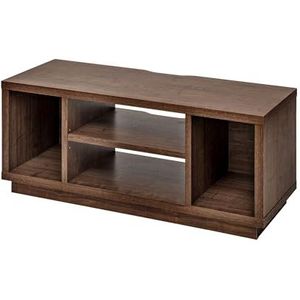 Iris Ohyama, TV meubel met open planken / TV meubel voor 43 inch TV, Massief hout, Kantoor, Woonkamer - TV Cabinet Standard - OTS-100S - Bruin