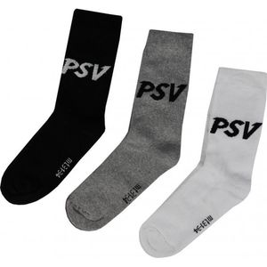 PSV - Sportsokken - Grijs Zwart Wit - 3-Pack