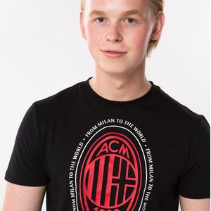 AC Milan - Logo T-shirt - Rood/Zwart - Senior