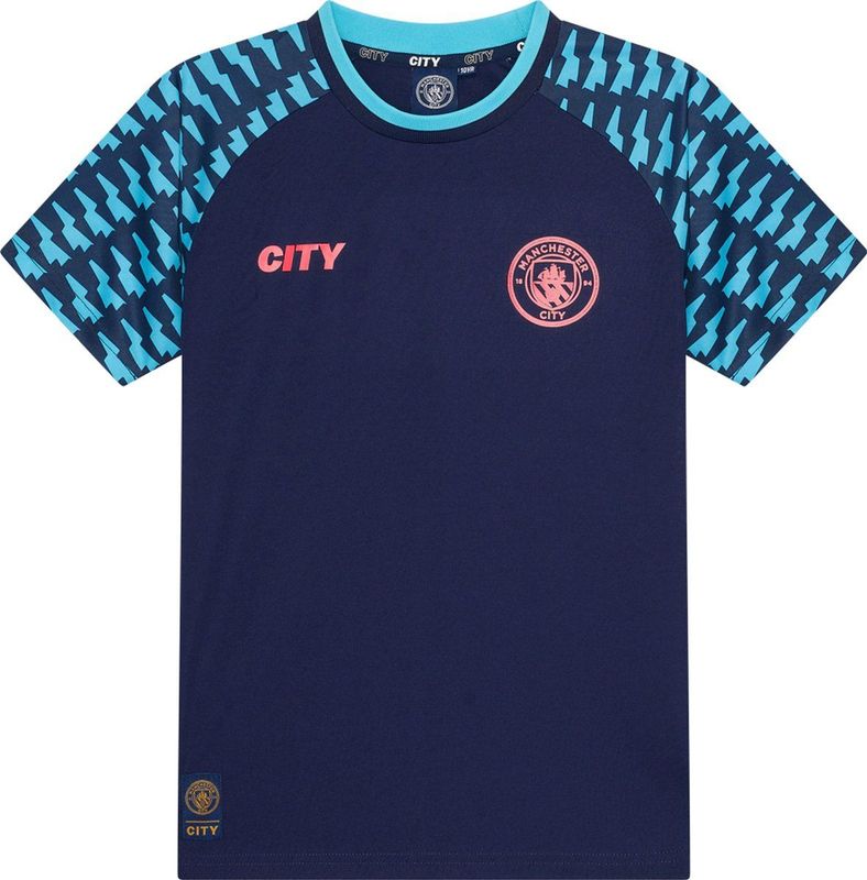 Manchester City - Voetbalshirt - Donkerblauw - Heren - 100% Polyester