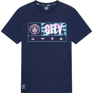 Manchester City - T-shirt - Donkerblauw - Officiële Merchandise - Heren
