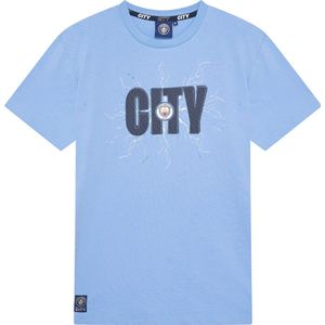 Manchester City - Thunder - T-shirt - Blauw - Officiële Merchandise