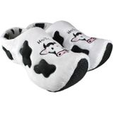 Elcee-Haly – Klomp sloffen – Zwarte Pantoffelklomp met Tulpen boeket – Warme sloffen – Zwart / Roze – Maat 42 / 43