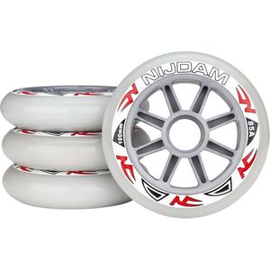 Schreuders Sport Unisex Nijdam Pro-Line XL van Rayon wielen voor inline skates polyurethaan, wit, universeel