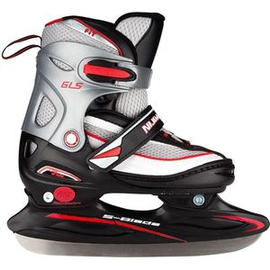 ATTABO IJshockeyschaatsen voor heren, zwart maat 45 EU, duurzame roestvrijstalen glijders, stabiele enkelbescherming, vetersluiting, comfortabel en duurzaam, voor gevorderden