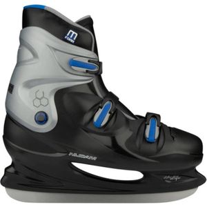 Nijdam IJshockeyschaats XXL - Hardboot - Zwart/Zilver/Blauw - 48