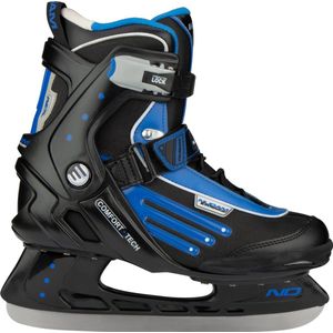 Nijdam IJshockeyschaats - Semi-Softboot - Zwart/Blauw/Zilver - 40