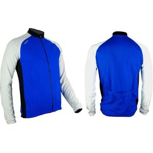 Avento - Fietsjack - Kobalt/Wit/Zwart - 100% Polyester - Unisex Model