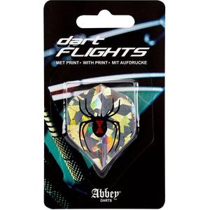 Abbey Darts Dartflights - Zilver/Zwart/Rood