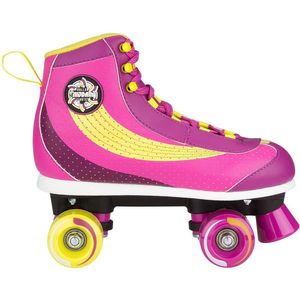 Nijdam Rolschaatsen - Sugar Babe- Roze/Paars/Geel/Wit - 35