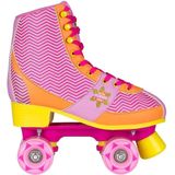 Nijdam Rolschaatsen - Chevron - Fuchsia/Oranje/Geel - 37/38