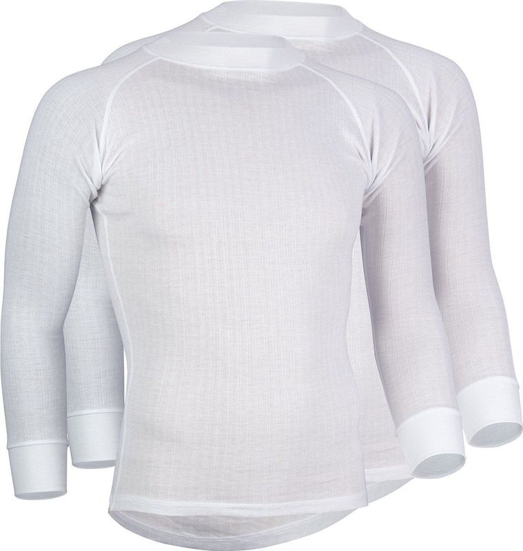 Avento Thermoshirt Lange Mouw - Heren - 2-Pack - Wit