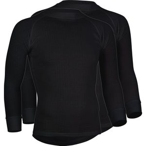 Avento Thermoshirt Lange Mouw - Heren - 2-Pack - Zwart