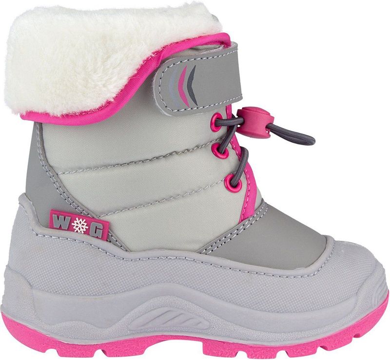Winter-grip Snowboots Jr - Hoppin' Bieber - Lichtgrijs Grijs Roze