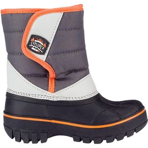 Winter-grip Snowboots Jr - Mountain Kid - Zwart Antraciet Lichtgrijs Oranje