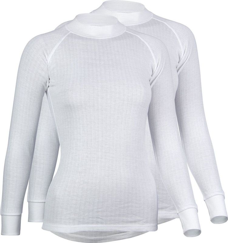 Avento Thermoshirt Lange Mouw Vrouwen - 2-Pack - Wit
