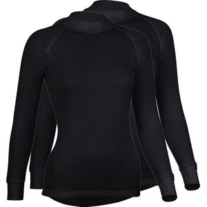 Avento Thermoshirt Lange Mouw Vrouwen - 2-Pack - Zwart