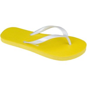 teenslippers Mambo Beach meisjes geel/wit maat 30