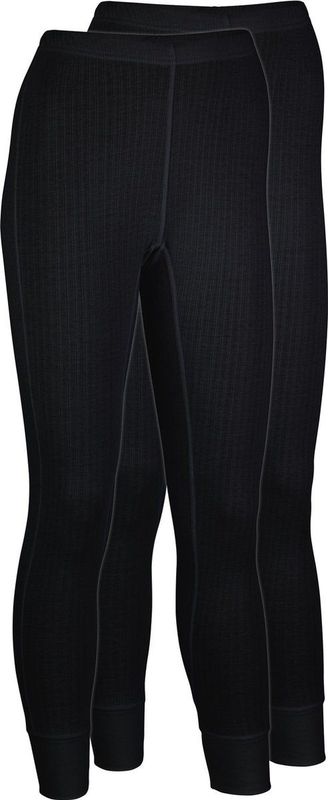 Avento Thermobroek Vrouwen - 2-Pack - Zwart - Maat 36