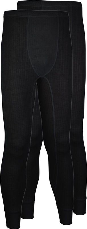 Avento Thermobroek Mannen - 2-Pack - Zwart - Maat S
