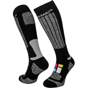 Poederbaas - Skisokken - 2-pack - Zwart - Badstof - Anatomisch Vormgegeven