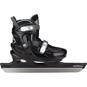 Nijdam - Norenschaatsen Junior - Verstelbaar - Zwart/Wit - Hardboot