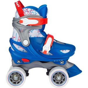 Nijdam Rolschaatsen Verstelbaar - Geo Metricker - Blauw/Rood/Wit/Zilvergrijs - 29-32