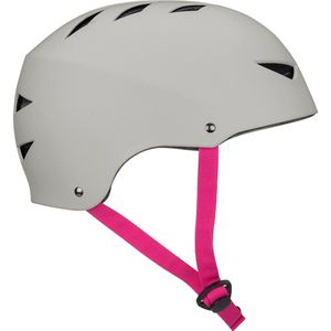 Nijdam Skate Helm - Pinky Swear - Grijs/Fuchsia - L