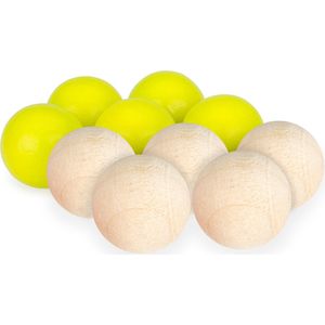 Get & Go Jeu de Boules Buts - 10 stuks - Geel/Blank