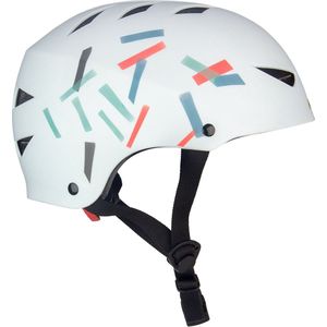 Nijdam Skate Helm - High Topper - Wit/Zwart - M