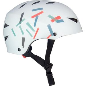 Nijdam Skate Helm - High Topper - Wit/Zwart - L
