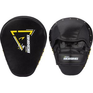 Avento Boks Sparring Handpads - Set van 2 - Zwart/Geel