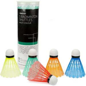 Avento 5 Badminton Shuttles - 5 Kleuren