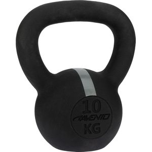 Avento Kettlebell - 10 kg - Gietijzer - Zwart/Grijs