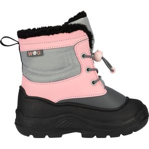 Snowboot Winter-Grip Junior Snow flake Zwart/Roze-Schoenmaat 32