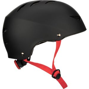 Nijdam Skate Helm Verstelbaar - Dark Fyre - Maat L - Zwart/Rood