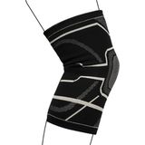 Avento Knie Compressie Bandage - Zwart/Zilvergrijs - L/XL