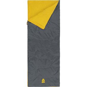 Abbey Camp 21NL-GRG Slaapzak, uniseks, voor volwassenen, grijs/geel, 200 x 75 cm