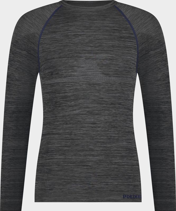 Poederbaas - Superior Thermal Shirt - Ondershirt - Zwart Grijs - Polyester/Polyamide/Elastaan