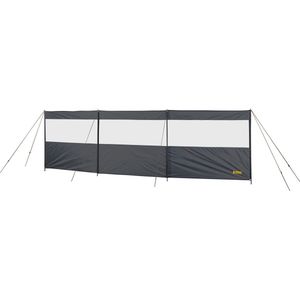 Abbey Camp Windscherm met raam - Polyester - 5 Meter - Grijs