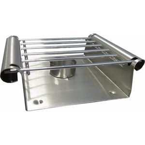 Theelicht rechaud - rvs - 17x15cm